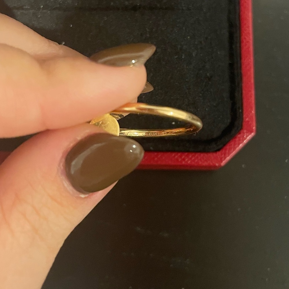 Cartier Juste Un Clou Small Model Rose Gold Ring Size 47 - Picture 5 of 7